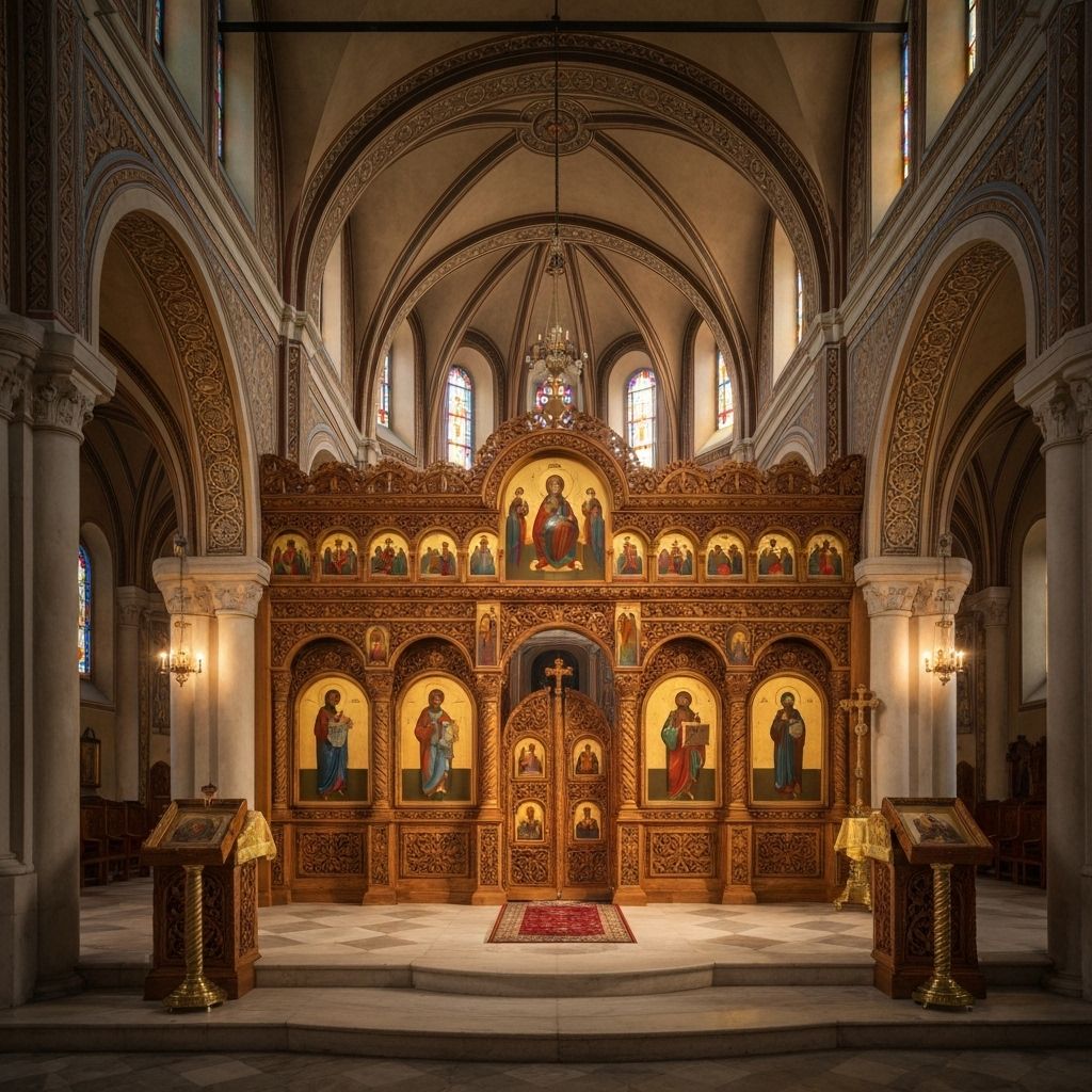 Mobilier bisericesc sculptat manual